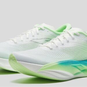 Women's Athletic Shoes in White and Green